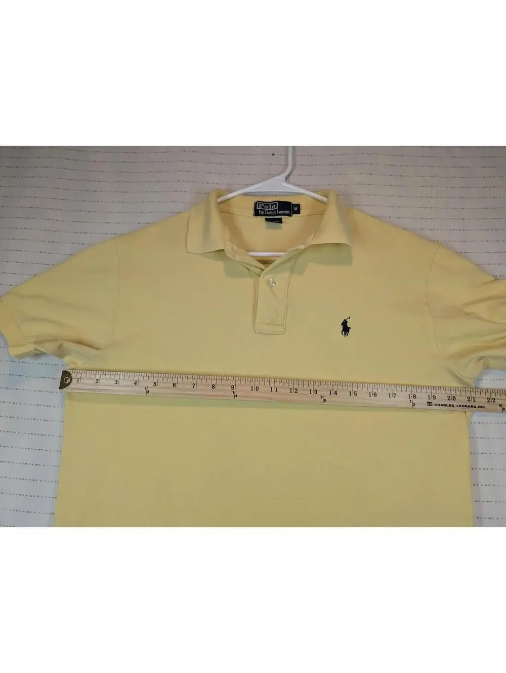 Polo Ralph Lauren Mesh Polo Shirt Pony Logo Yellow Short Sleeve Mens Medium